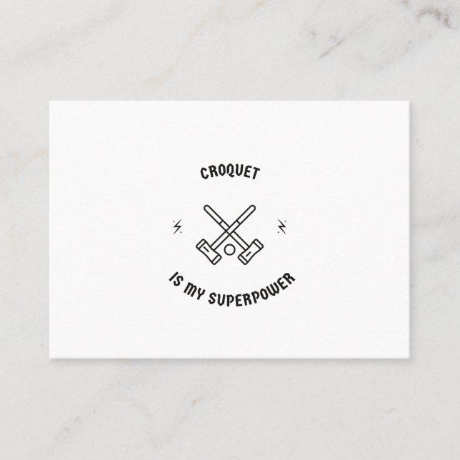 Tarjeta De Presentación Croquet es mi superpotencia (Anverso)