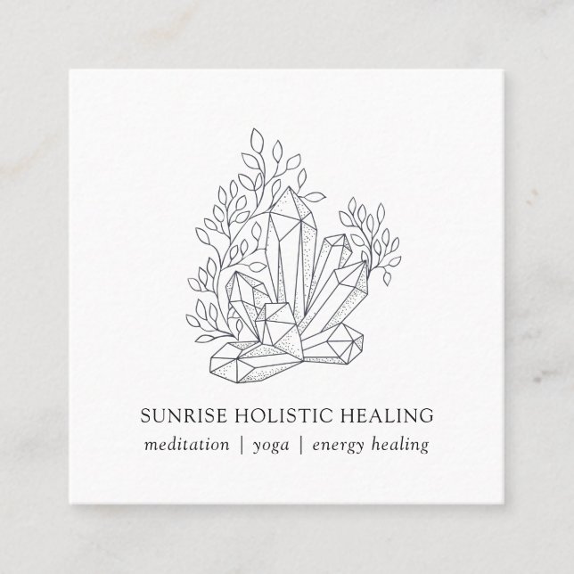 Tarjeta de presentación Crystal Energy Healing Wel (Anverso)