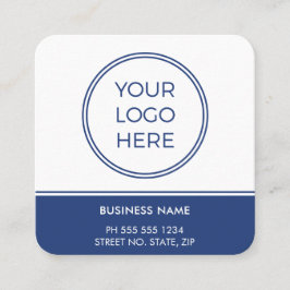 Tarjeta de presentación cuadrada con logotipo de c