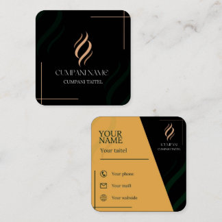 Tarjeta de presentación cuadrada de 2,5" x 2,5"