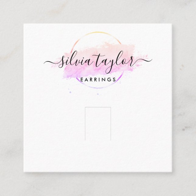 Tarjeta de presentación cuadrada de la caligrafía  (Anverso)