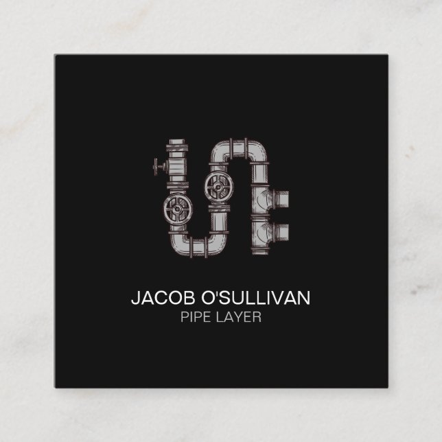 Tarjeta de presentación cuadrada de plomo de plomo (Anverso)