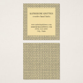 TARJETA DE PRESENTACIÓN CUADRADA DE PUNTO CREAM NE