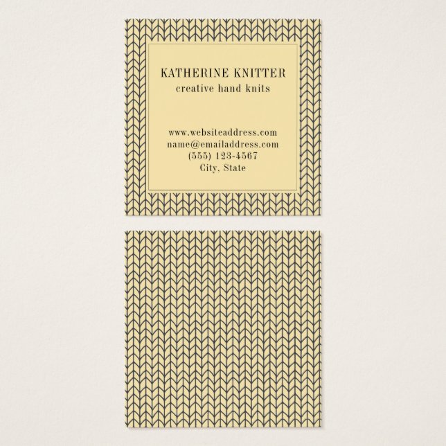 TARJETA DE PRESENTACIÓN CUADRADA DE PUNTO CREAM NE (Anverso y reverso)