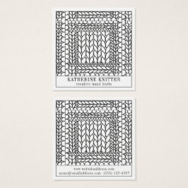 Tarjeta de presentación cuadrada KNIT PURL BLANCO