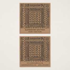 Tarjeta de presentación cuadrada KNIT PURL TAN