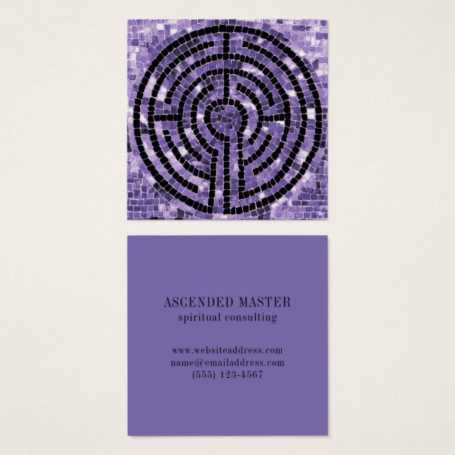 Tarjeta de presentación cuadrada LABYRINTH VI - Uv (Anverso y reverso)