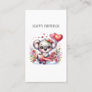 Tarjeta De Presentación Cumpleaños de Koala Volador