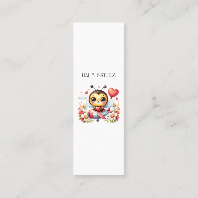 Tarjeta De Presentación Cumpleaños de piloto abeja (Anverso)