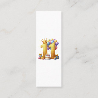 Tarjeta De Presentación Cumpleaños dorado 11