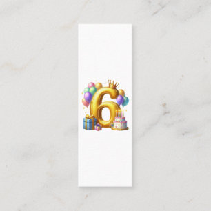 Tarjeta De Presentación Cumpleaños dorado 6