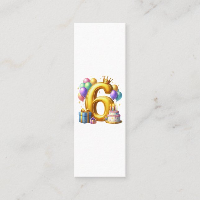 Tarjeta De Presentación Cumpleaños dorado 6 (Anverso)