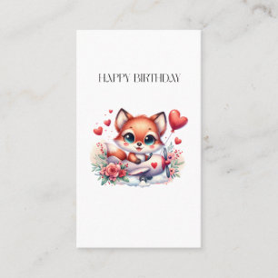 Tarjeta De Presentación Cumpleaños piloto zorro