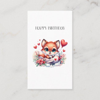 Tarjeta De Presentación Cumpleaños piloto zorro