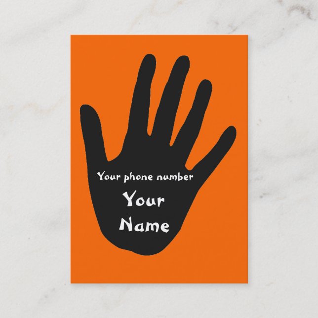 Tarjeta De Presentación Dame una mano (Anverso)