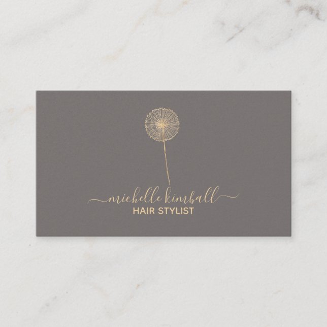 Tarjeta de presentación Dandelion Gold Signature (Anverso)