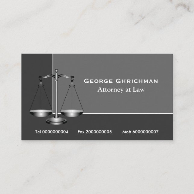 Tarjeta de presentación de abogados (Anverso)