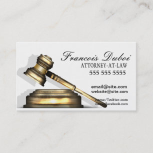 Tarjeta de presentación de abogados defensores