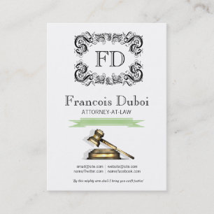 Tarjeta de presentación de abogados defensores