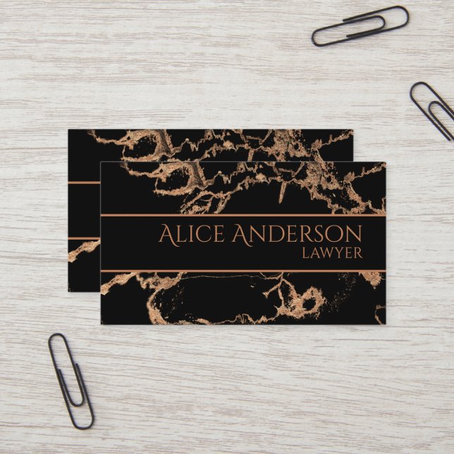 Tarjeta de presentación de abogados elegante de lu (Anverso/Reverso In Situ)