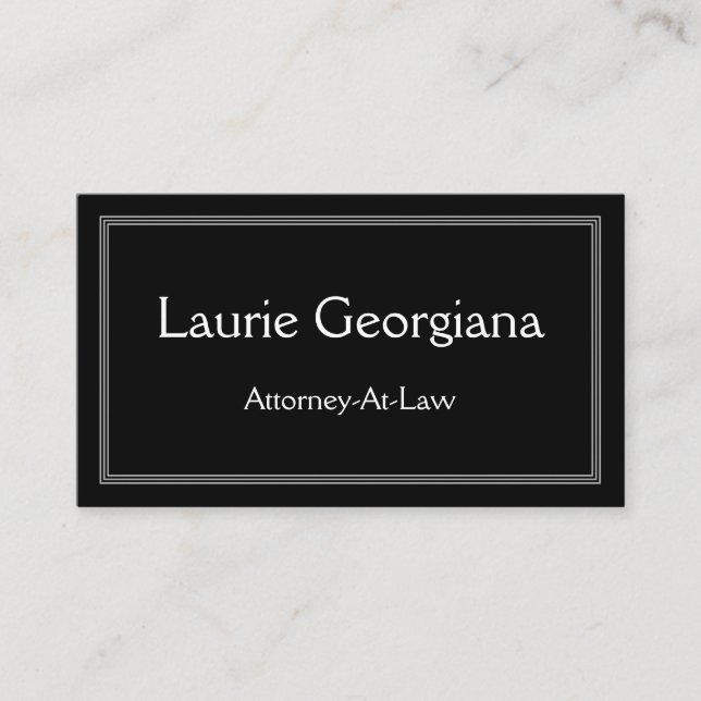 Tarjeta de presentación de abogados limpia y moder (Anverso)