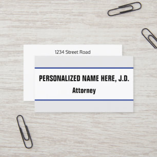 Tarjeta de presentación de abogados para abogados