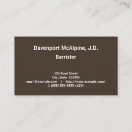 Tarjeta de presentación de abogados profesionales 