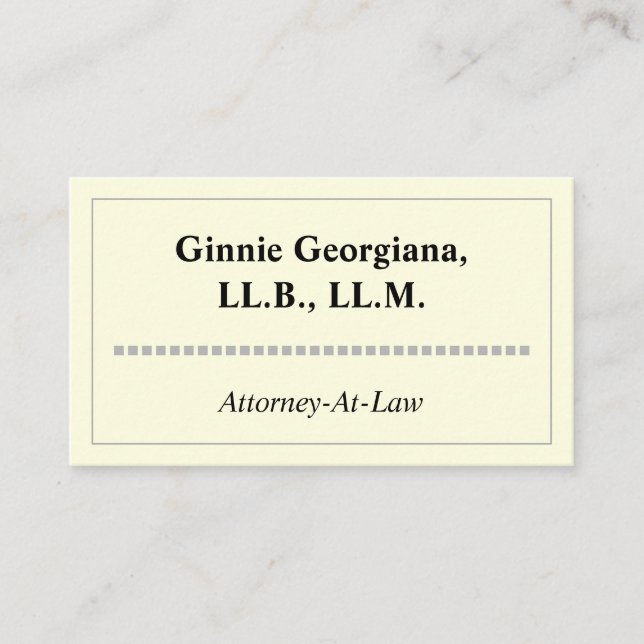 Tarjeta de presentación de abogados simple y elega (Anverso)