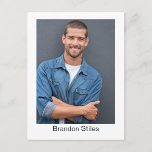 Tarjeta de presentación de actor con foto para env