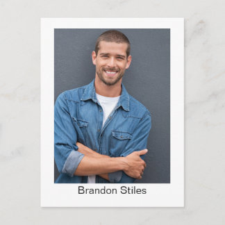Tarjeta de presentación de actor con foto para env