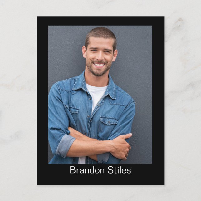 Tarjeta de Presentación de Actor con Foto para Env (Anverso)