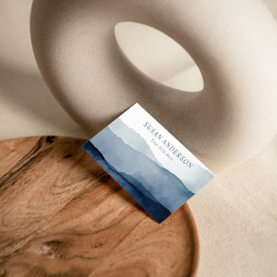 Tarjeta de presentación de acuarela minimalista