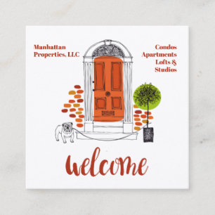 tarjeta de presentación de administración de propi