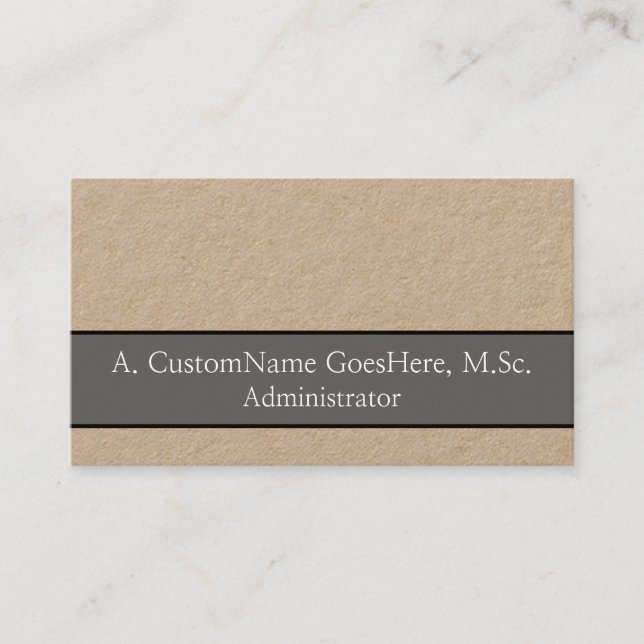 Tarjeta de presentación de administrador de moda y (Anverso)