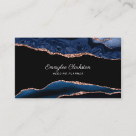 Tarjeta de presentación de Agate Azul de la Marina