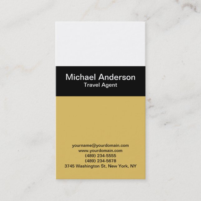Tarjeta de presentación de agente de viajes modern (Anverso)