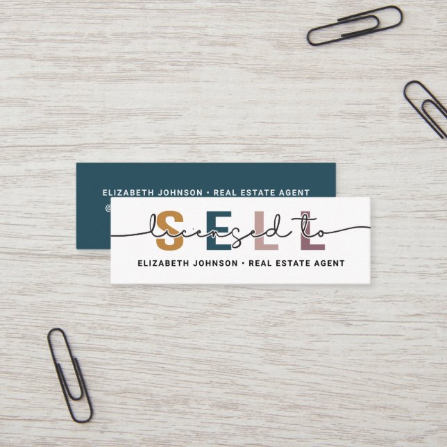 Tarjeta de presentación de agente inmobiliario aut (Anverso/Reverso In Situ)