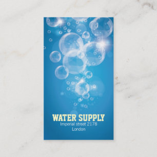 tarjeta de presentación de agua limpia