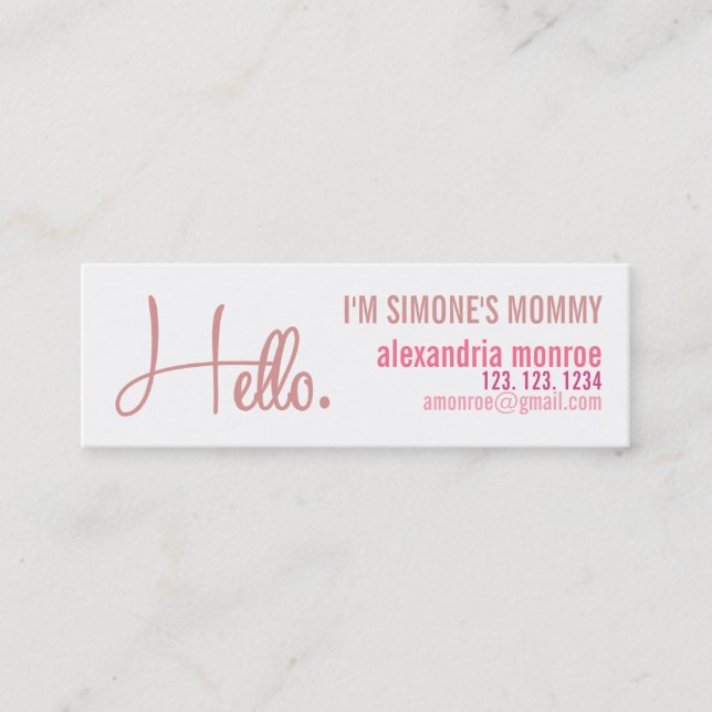 TARJETA DE PRESENTACIÓN DE ALEXANDRÍA MONROE LLAMADA (Anverso)