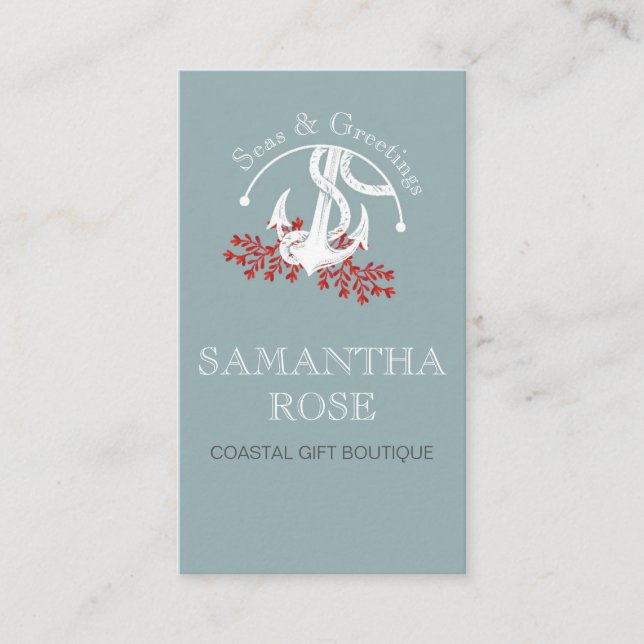 Tarjeta de presentación de Anchor Coastal (Anverso)