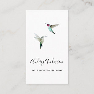 Tarjeta de presentación de Anna's Hummingbirds