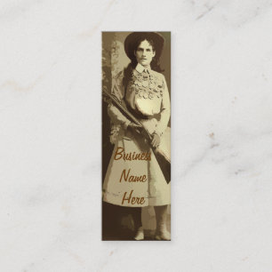 Tarjeta de presentación de Annie Oakley Oil Grunge