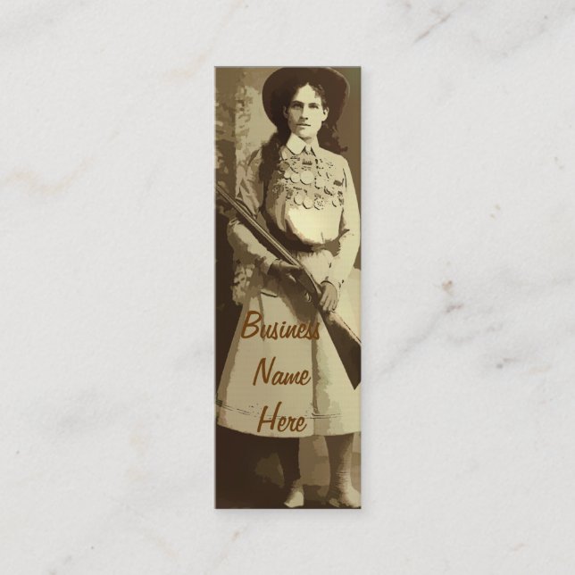 Tarjeta de presentación de Annie Oakley Oil Grunge (Anverso)