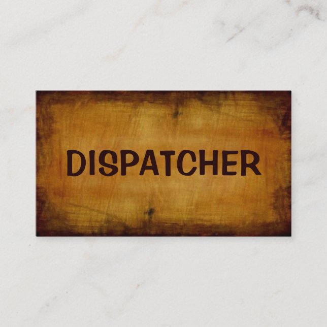 Tarjeta de presentación de antigüedades Dispatcher (Anverso)