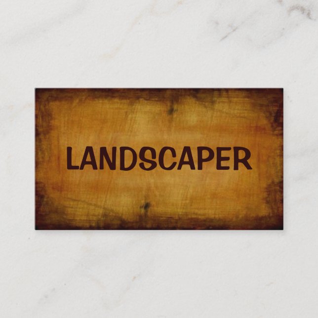 Tarjeta de presentación de antigüedades Landscaper (Anverso)