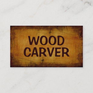 Tarjeta de presentación de antigüedades Wood Carve