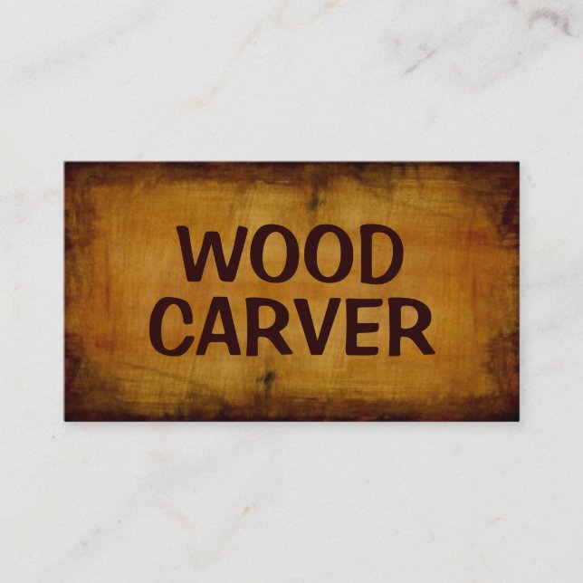Tarjeta de presentación de antigüedades Wood Carve (Anverso)