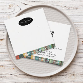 Tarjeta de presentación de aretes con código QR pa