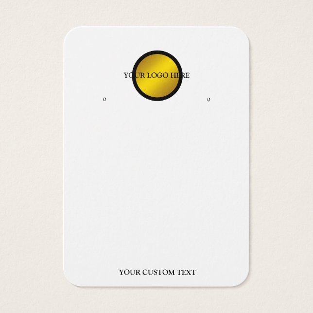 Tarjeta de presentación de aretes QR de su logotip (Frente)