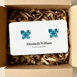 Tarjeta de presentación de aretes simple elegante